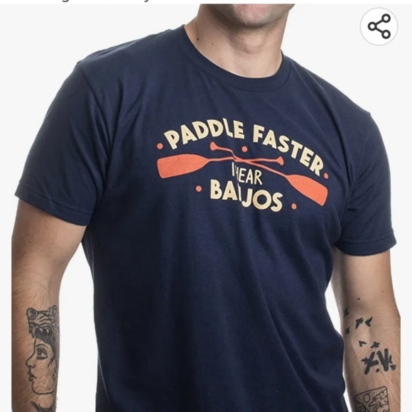Paddle Faster, I Hear BanjOne Size | Funny Camp T-Shirt Unisex - Picture 2 of 4